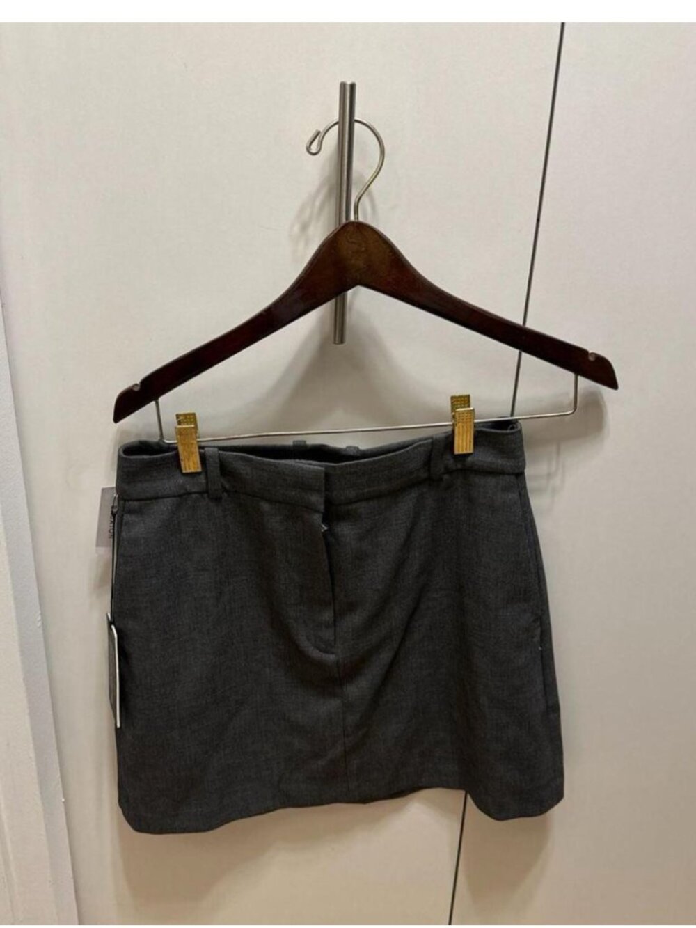 Babaton Chisel Micro Skirt in Heather Dark Grey